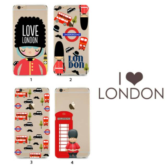 Custom case i love London soft case transparan