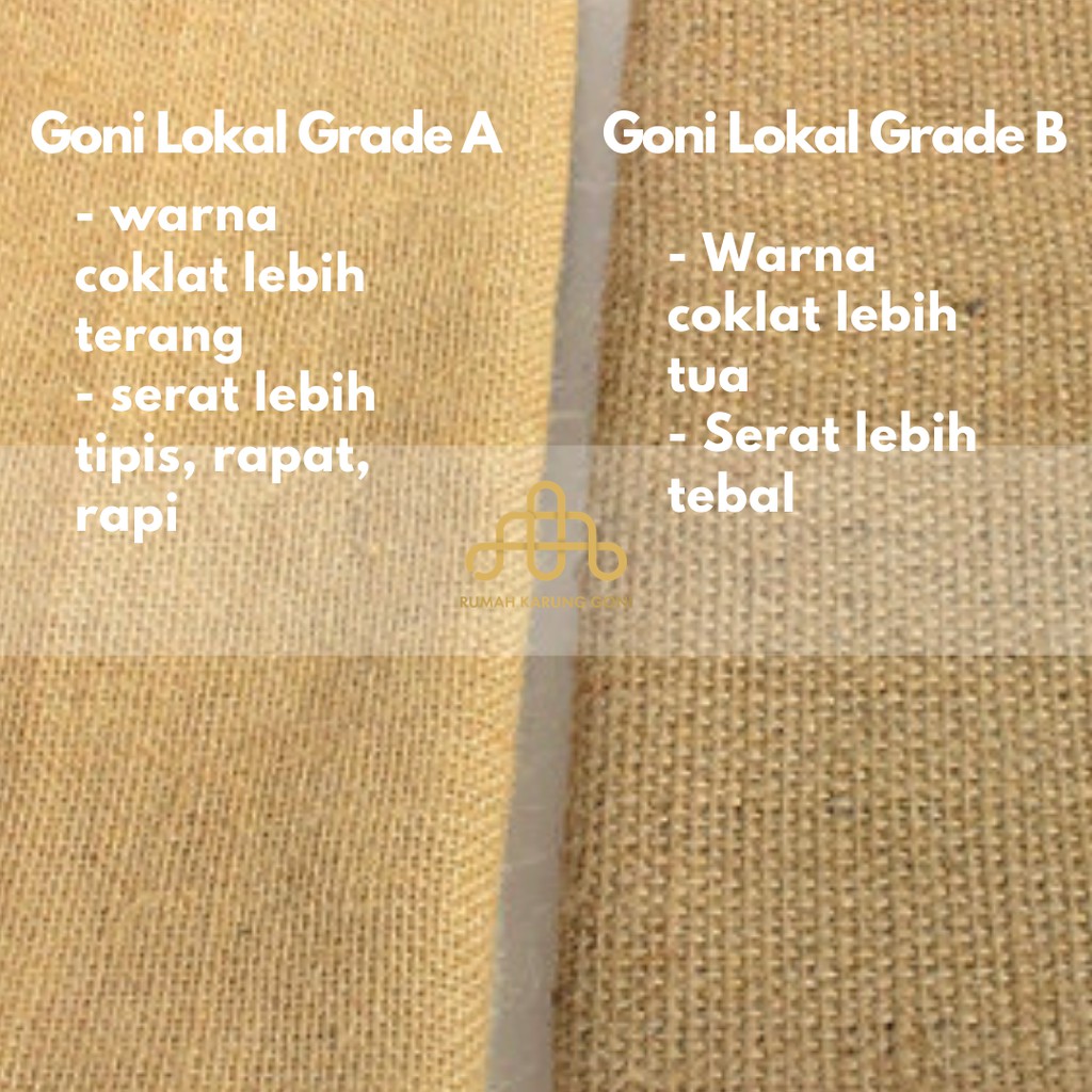 Kain Goni Lembaran Per 50x135 CM - Kain Rami - Karung Goni Bandung - Goni Supercraft - Burlap