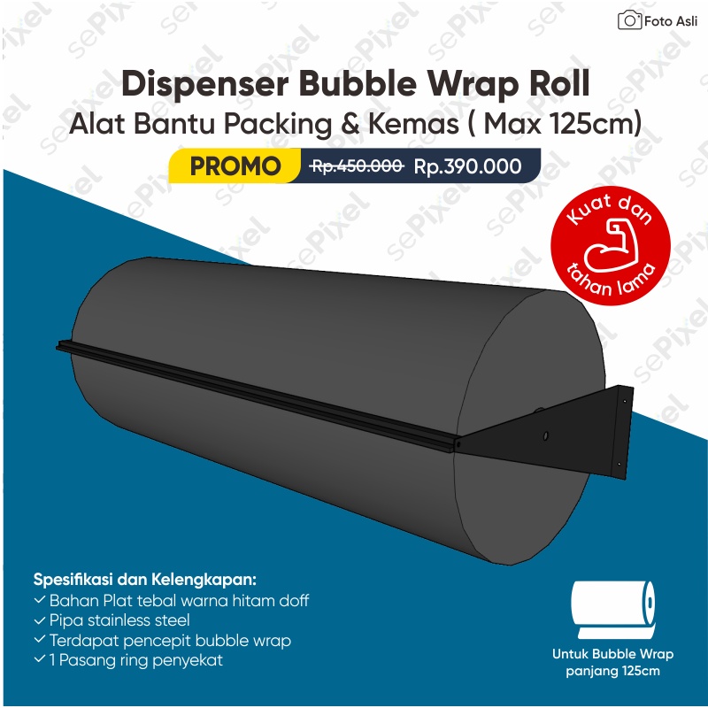 Dispenser Bubble Wrap Roll 120cm