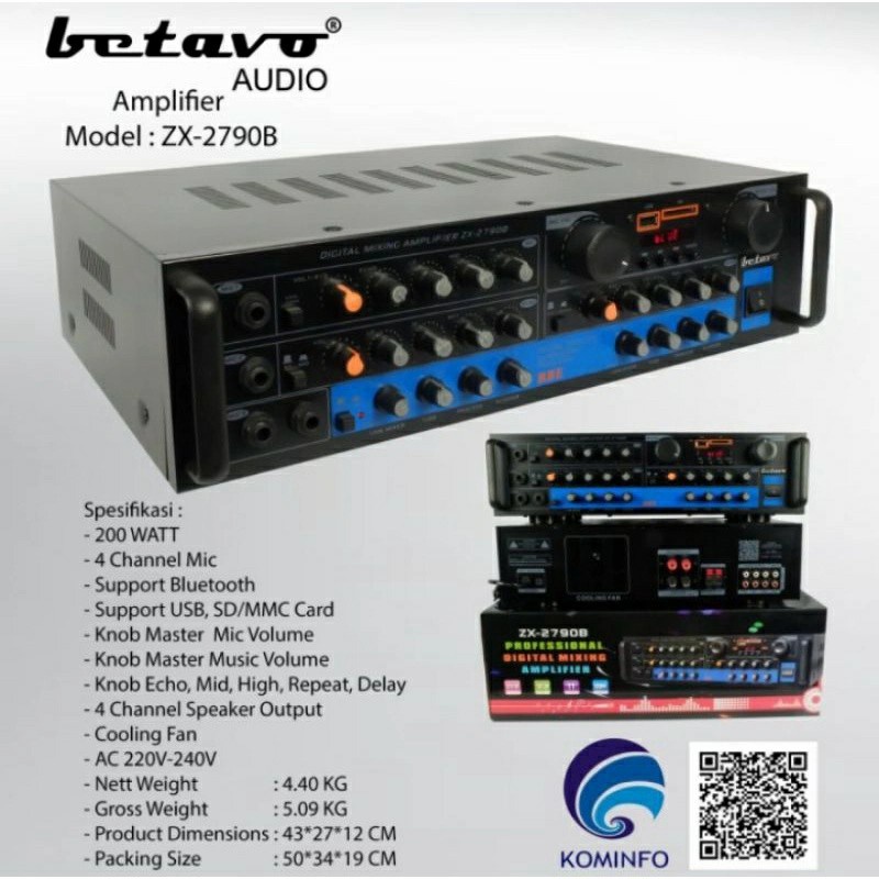 AMPLIFIER BETAVO ZX 2790B - ZX 2790B -ZX 2790 B