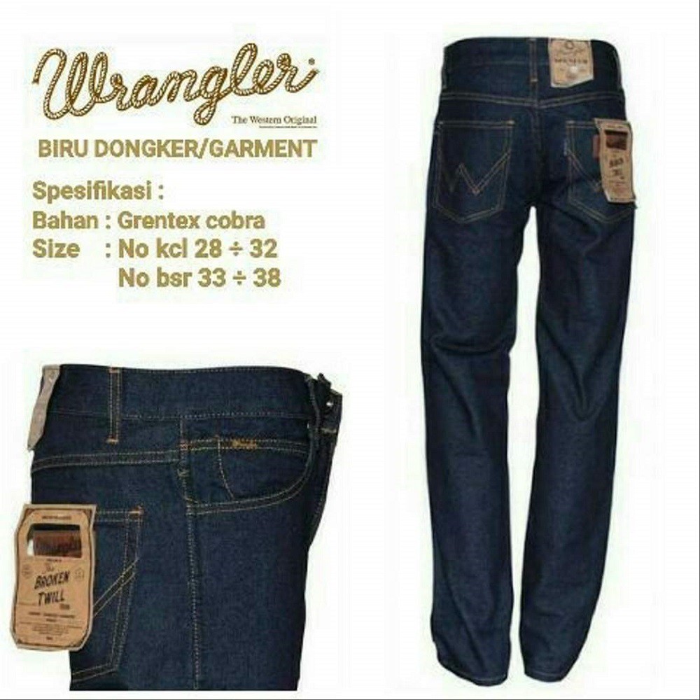 CELANA JEANS WR CELANA PANJANG MODEL STANDAR WARNA BIRU DONGKER NYAMAN DI PAKE KUALITAS MANTUL