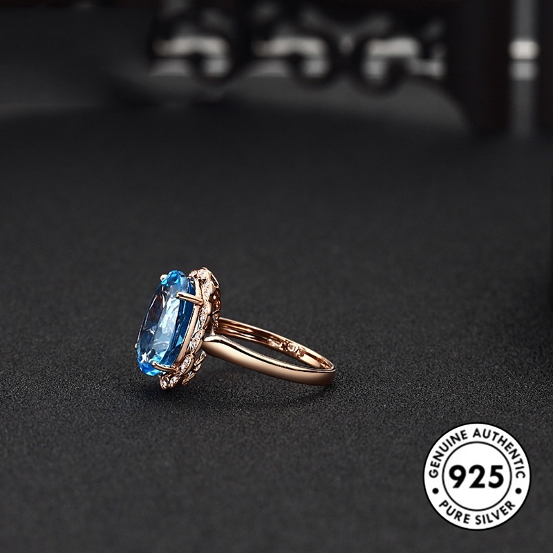 Cincin Sterling Silver 925 Warna Rose Gold Untuk Wanita