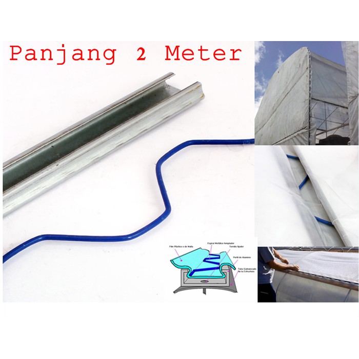 Spring Clip Penjepit Plastik UV Greenhouse Panjang 2 Meter