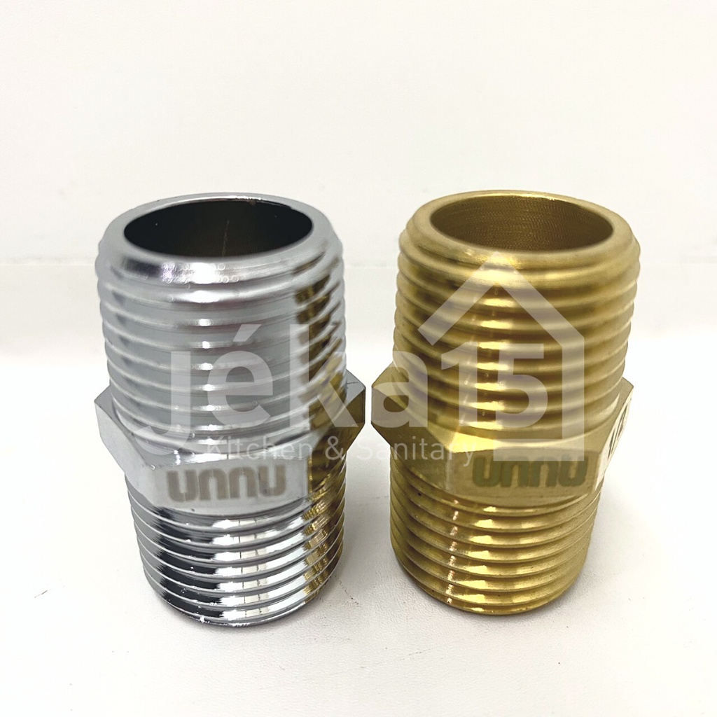 DOUBLE NIPPLE 1/2&quot;/DOUBEL NEPEL KUNINGAN