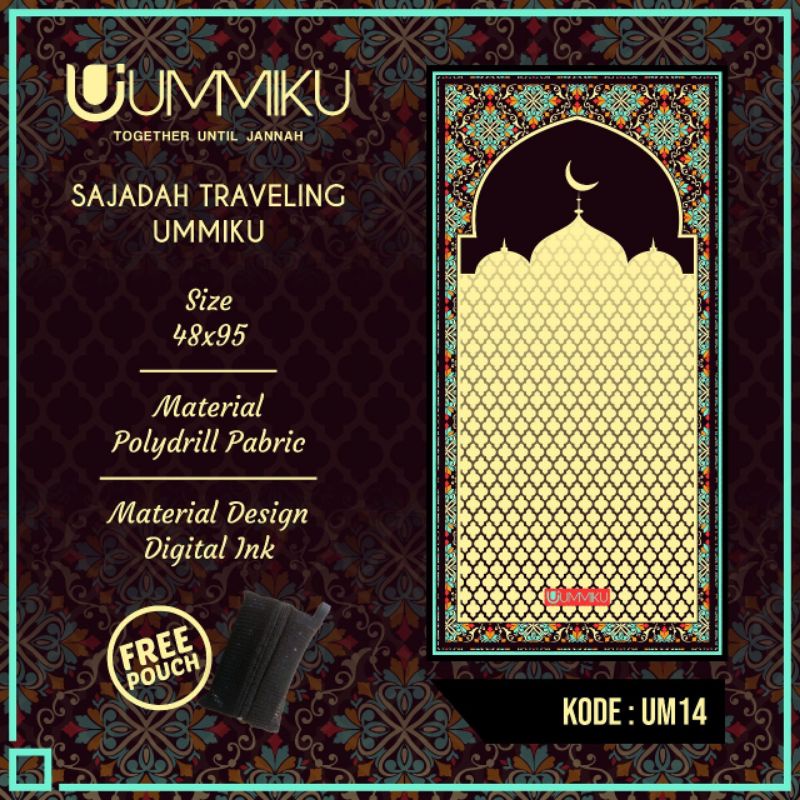Sajadah Travel Anak UMMIKU / Sajadah Lipat Motif Anak Anak / Sajadah Travelling-Milenial 14