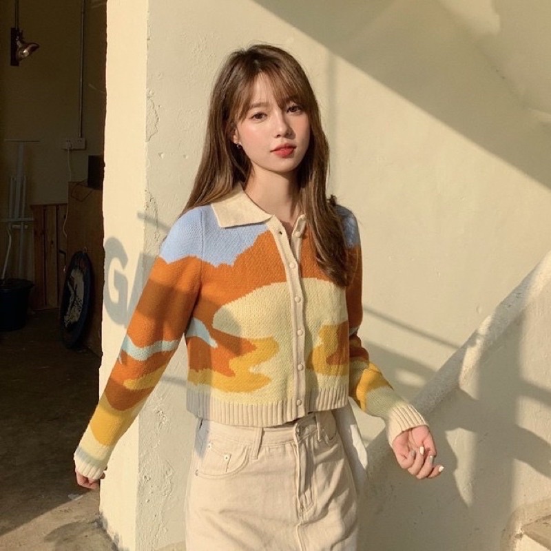 Knit Cardigan Sunset Lisa Blackpink