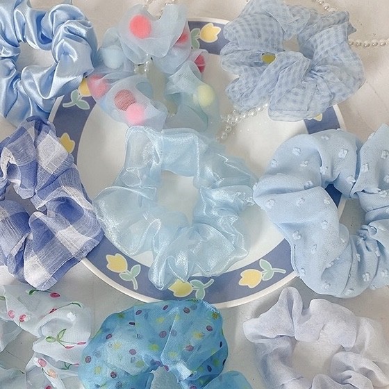 icy scrunchie / Aksesoris Scrunchies Wanita Scrunchies Murah