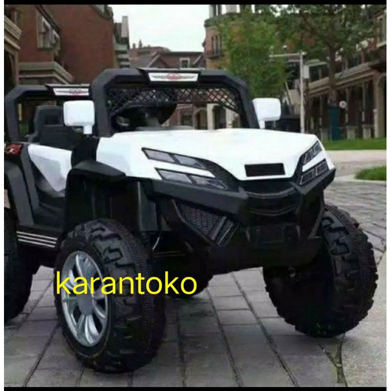 Mainan Anak Mobil Aki Anak Jeep Putih