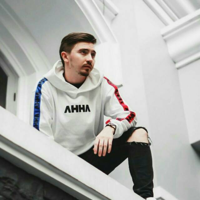 Jaket hoodie AHHA Putih(Biru,Merah)
