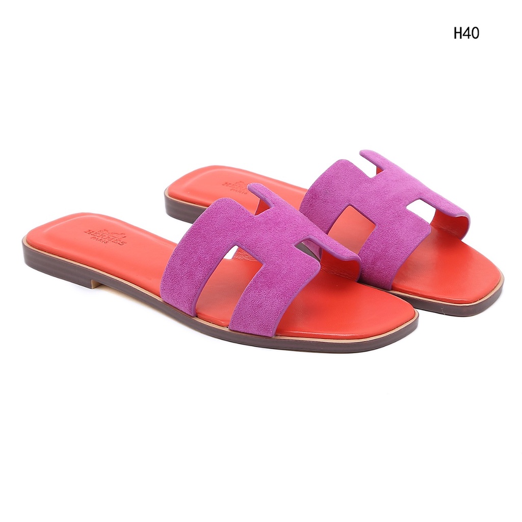 H Suede Goatskin Oran Sandals #H40