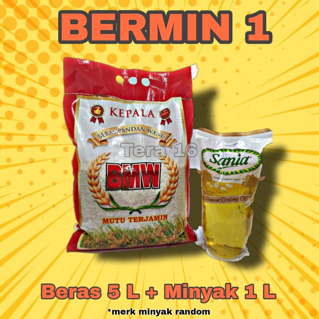 

bermin 1 paket beras minyak sembako hampers lebaran