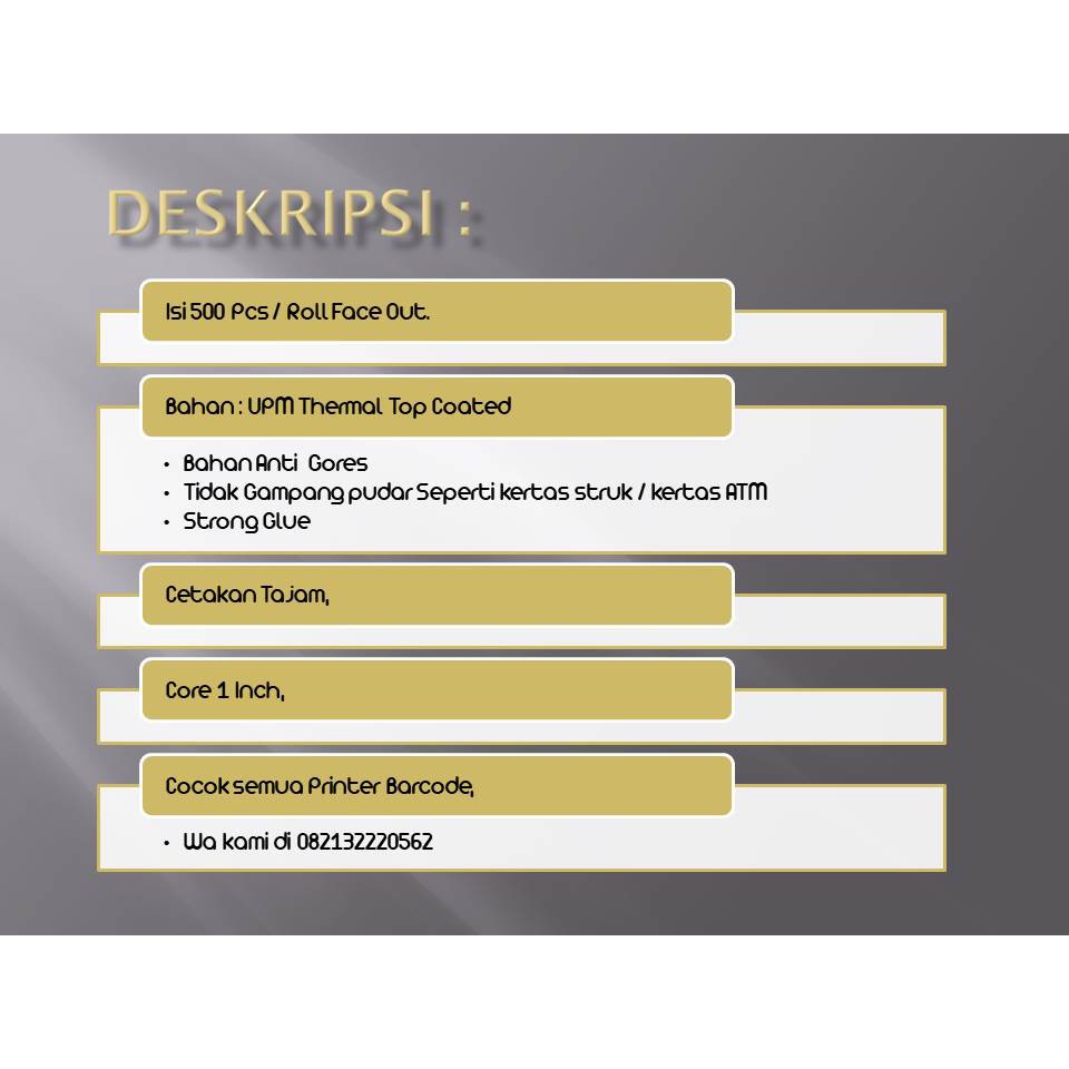 Stiker Thermal 4x3 - Sticker Thermal 4x3 - Label Barcode Thermal 4x3 - Label Thermal 4x3 isi 500 Pcs