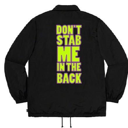 ROOFAIR Coach Jacket Parasut DON'T STAB ME 1 Black