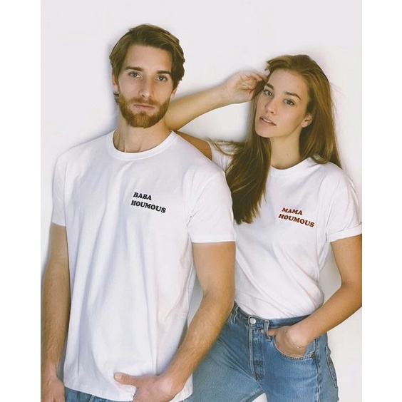 MYSTIQUE.ID-BAJU KAOS COUPLE HOUMOUSE T-SHIRT LUCU DAN AESTHETIC