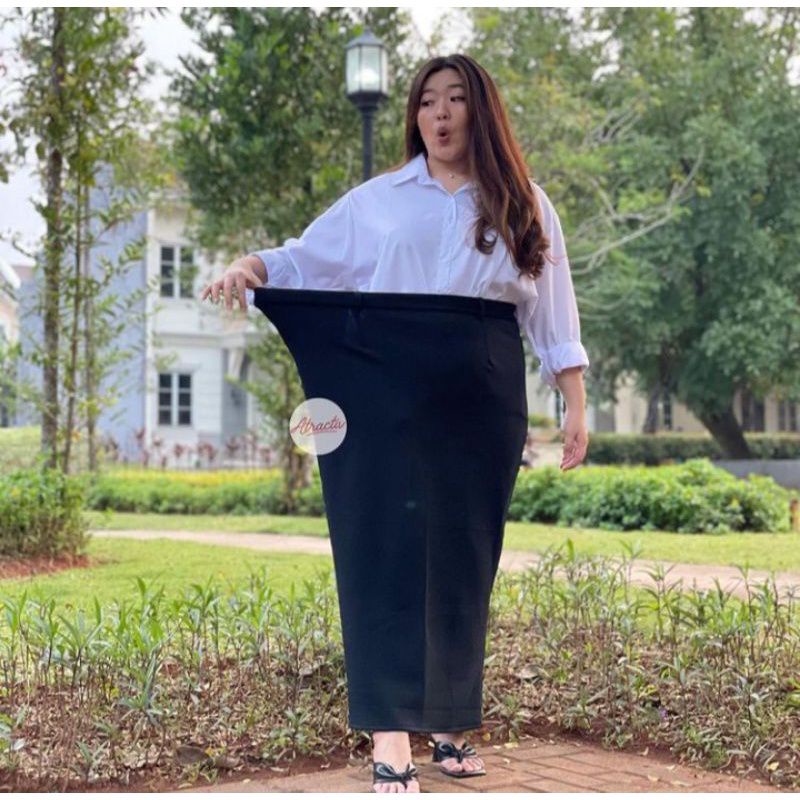 Rok Span Scuba Fashion Kantor Kerja Wanita Panjang Premium (MUAT DARI BB 40 -100 kg