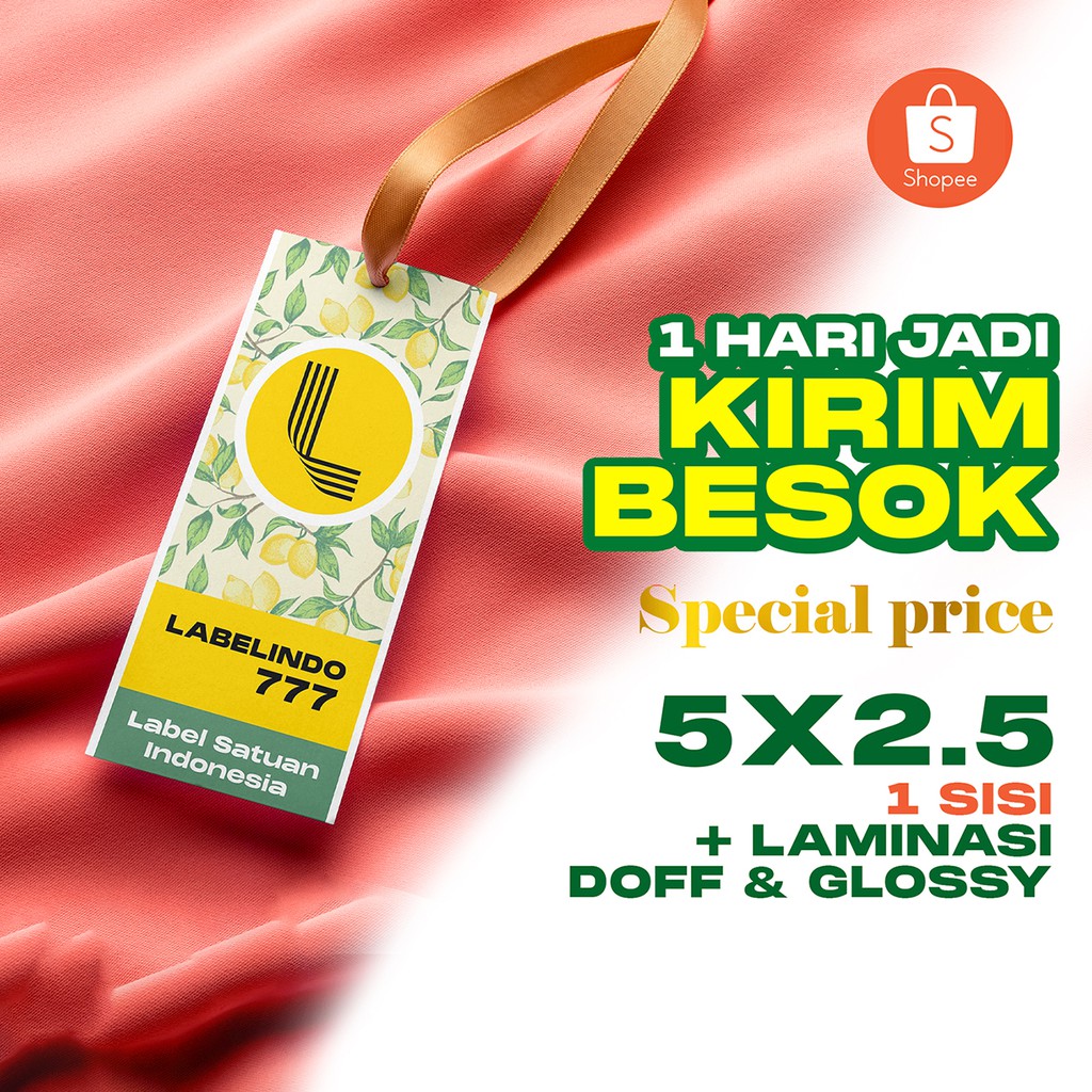 

Label Baju / Hangtag UK 5x2,5cm / Tercepat dan Termurah