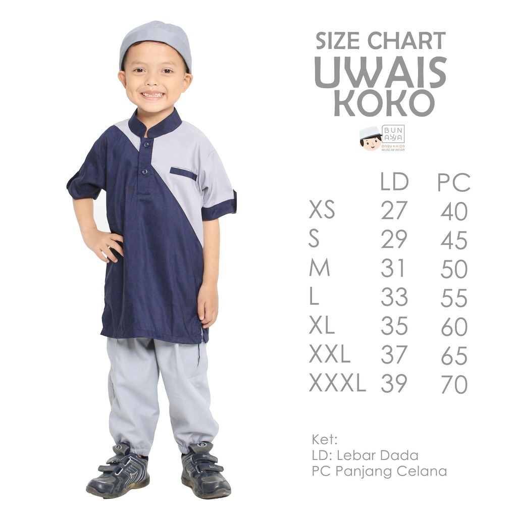 Baju Koko Anak Uwais Koko Bunayya murah baju lebaran baju muslim anak