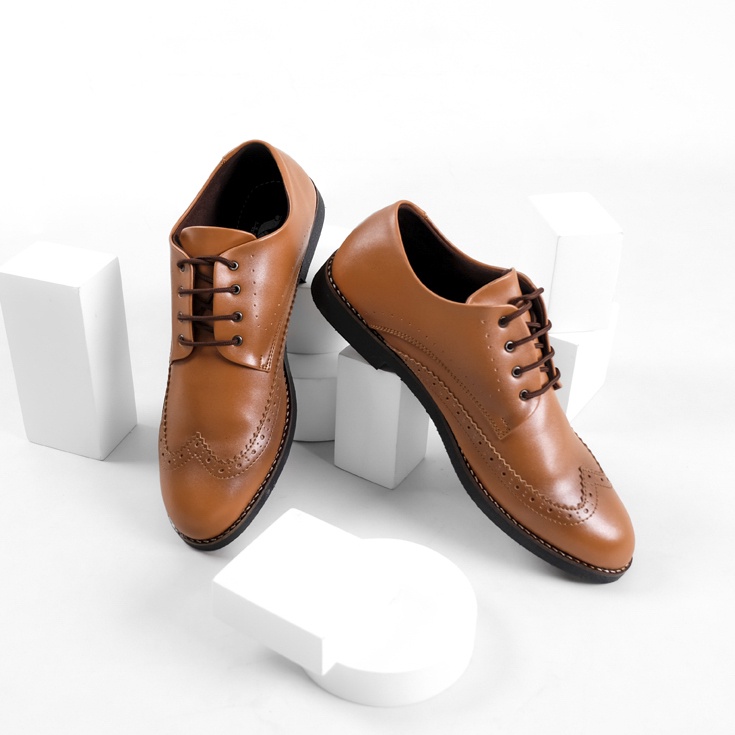 LEGACY BROWN |ManNeedMe x Lvnatica| Sepatu Pantofel Pria Formal / Kantor Derby Shoes ORIGNAL