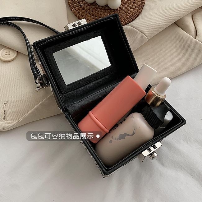 BJ262153 (ADA CERMIN) - BEIGE/BLACK/BROWN/GREEN/PURPLE/YELLOW - TAS KOSMETIK SLEMPANG IMPORT TAS WANITA FASHION IMPORT MODIS ELEGAN TERMURAH TERLARIS TERBARU BAGSTORE JAKARTA TAS BATAM JT62153