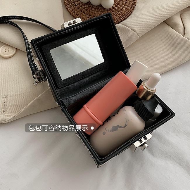 GI 62153 RISCE TAS KOSMETIK SELEMPANG MINI ADA CERMIN IMPORT WANITA CEWEK PEREMPUAN JAKARTA BATAM