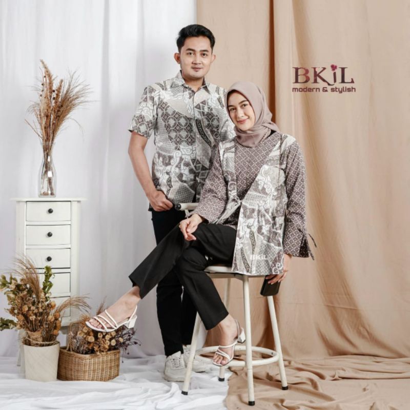 Couple batik kemeja dan blues batik modern size M L XL XXL