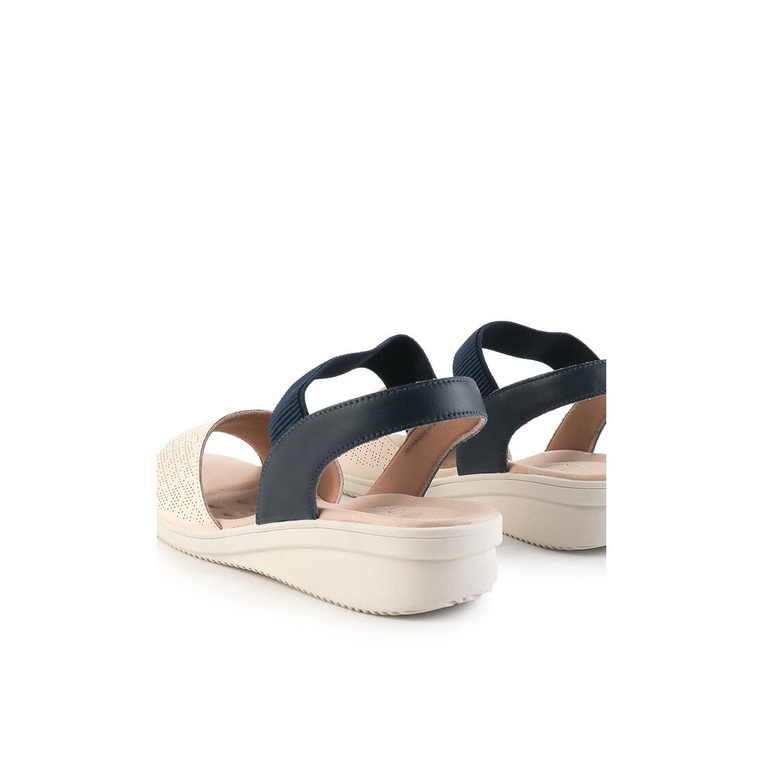 SANDAL WEDGES KULIT OBERMAIN WANITA ORIGINAL SLINGBACK ASLI PUTIH OW57