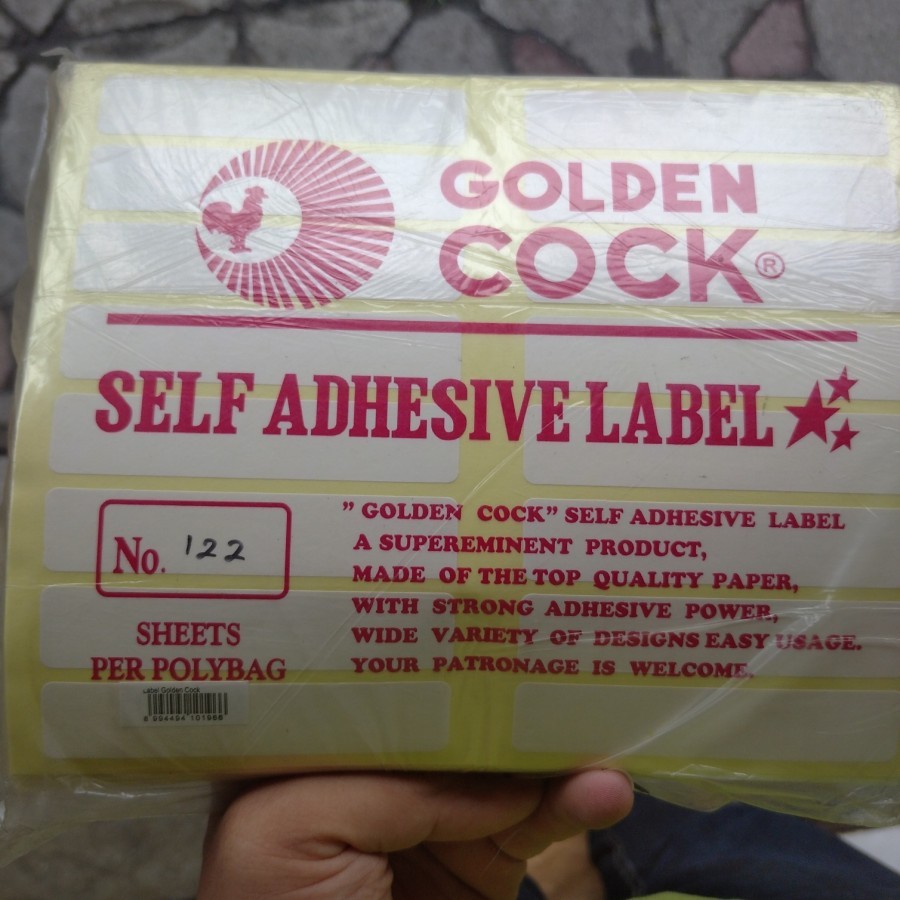 

kertas label golden cock 122