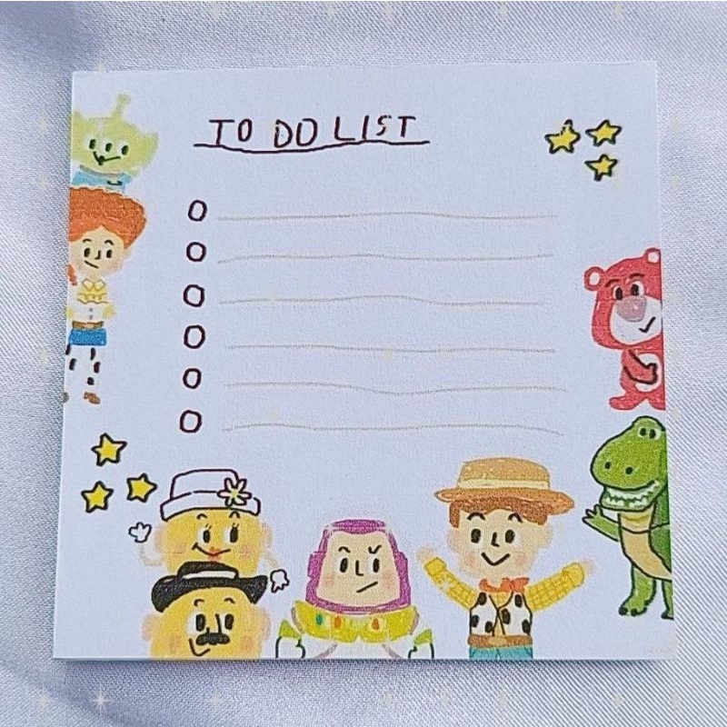 Memo pad by sunbearry.co custom memo pad bts snoppy aesthetic star scrabook-Toystory to do list
