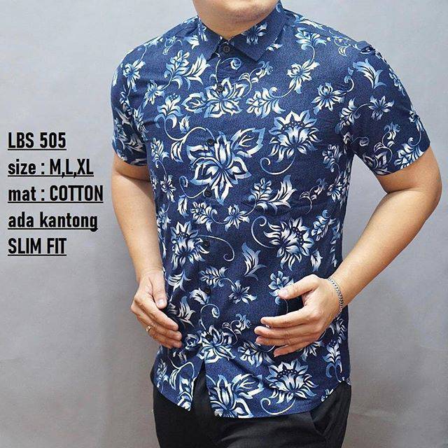 NEW... KEMEJA BATIK PRIA SLIMFIT LUIGI BATANI