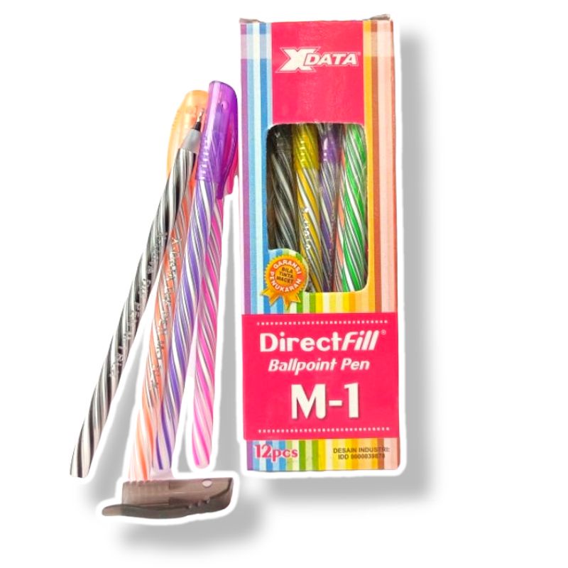 

Ballpoint / Pulpen X-Data M-1 tinta hitam isi 12 pcs.