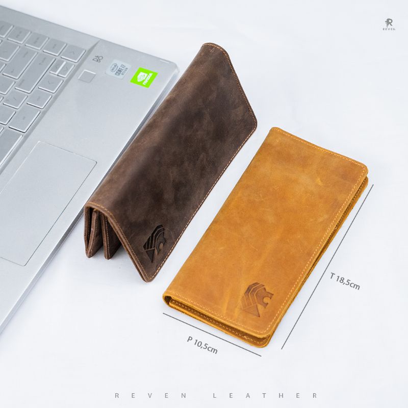 Dompet Tipis Panjang Kulit Pria Reven Gavin Wallet Branded Original Kulit Sapi Asli Premium