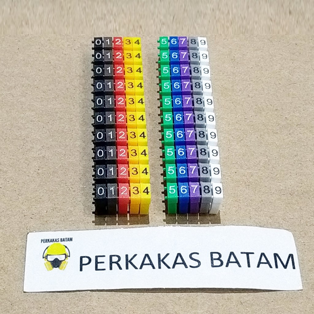 

penanda kabel angka plastik 10pcs plastic number cable marker