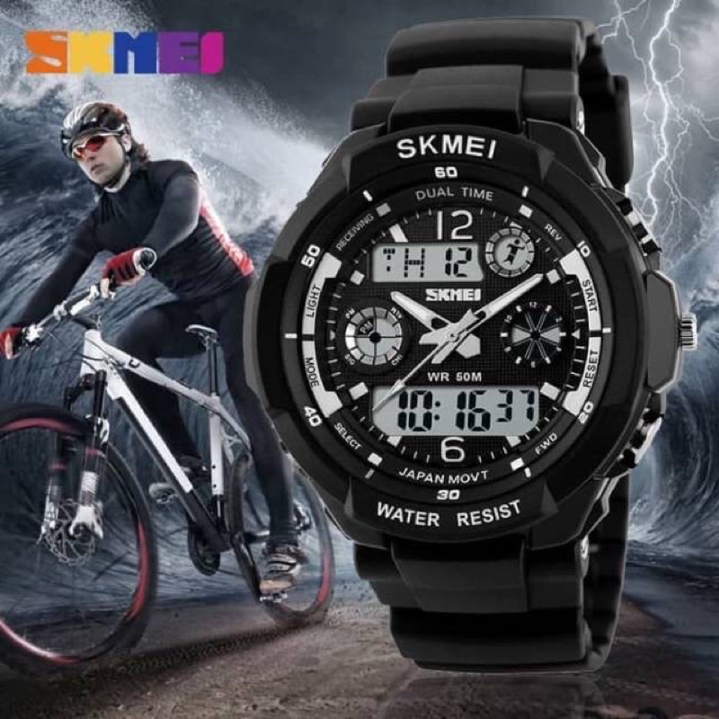 Jam Tangan Pria Digital Analog SKMEI 0931 Original Water Resistant 50M