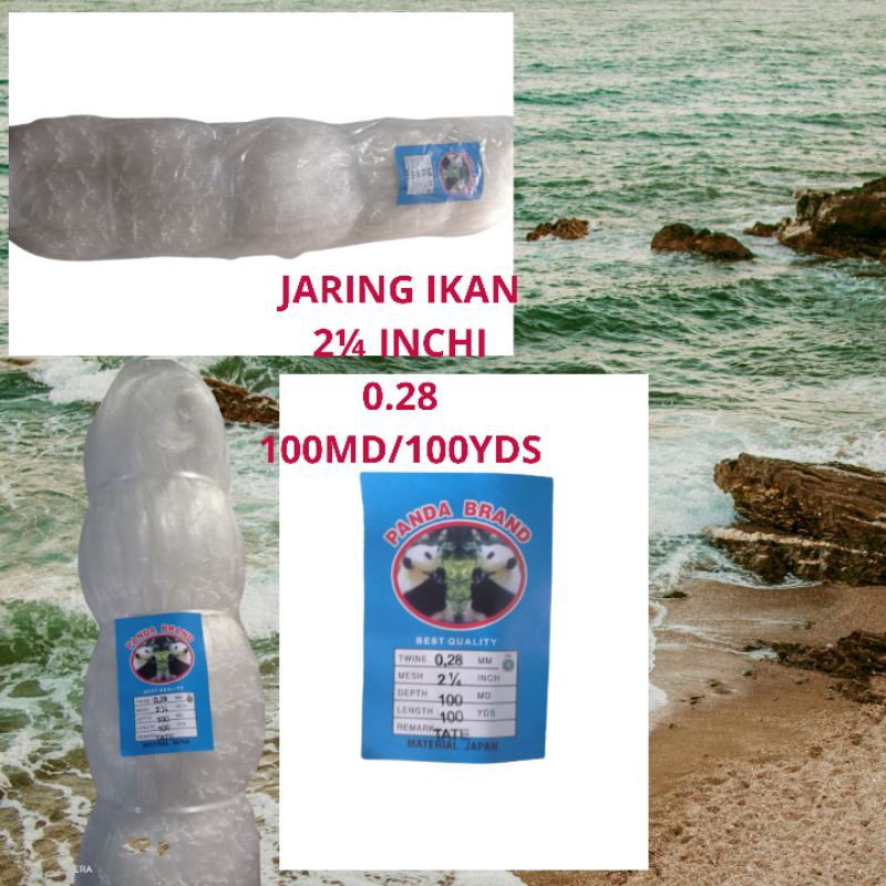 JARING IKAN SENAR 2¼ INCHI 0.28 TATE 100MD/100YDS