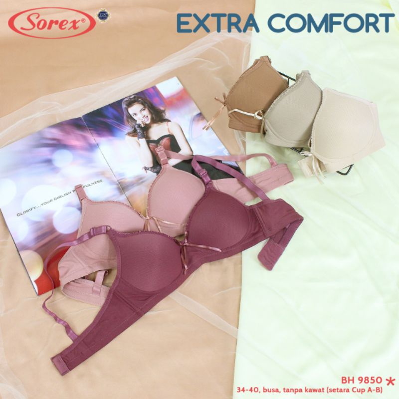 Bra Sorex 9850 (34-40 ) tanpa kawat cup kecil  kait2