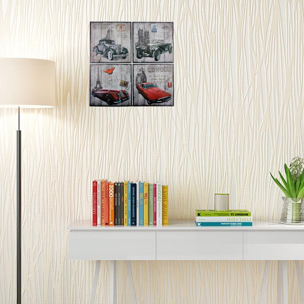 Wallpaper Stiker 3D STICKER WALL DECORATION Motif Mobil Negara MEE013 - 34 X 34 Cm