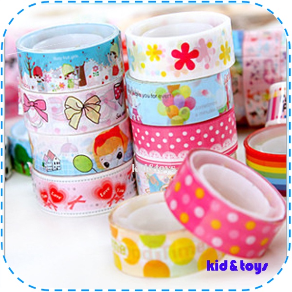 

Selotip Motif Karakter 10 Pcs Isolasi Hias Isolasi Motif Warna Warni Selotip Hias Selotip Dekorasi