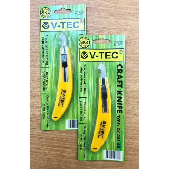 

Craft Knife CK 351 SB V-tec / Pisau Kerajinan Merk V-tec / Pisau Ukir / Cutter Ukir Type CK 351 SB