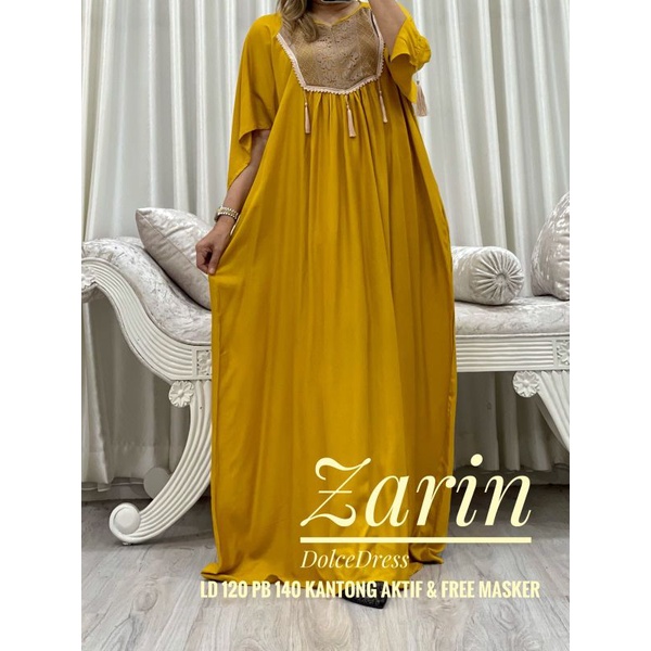 Daster arab DOLCE ZARIN JUMBO Original Label Dress Busui Mewah Kekinian