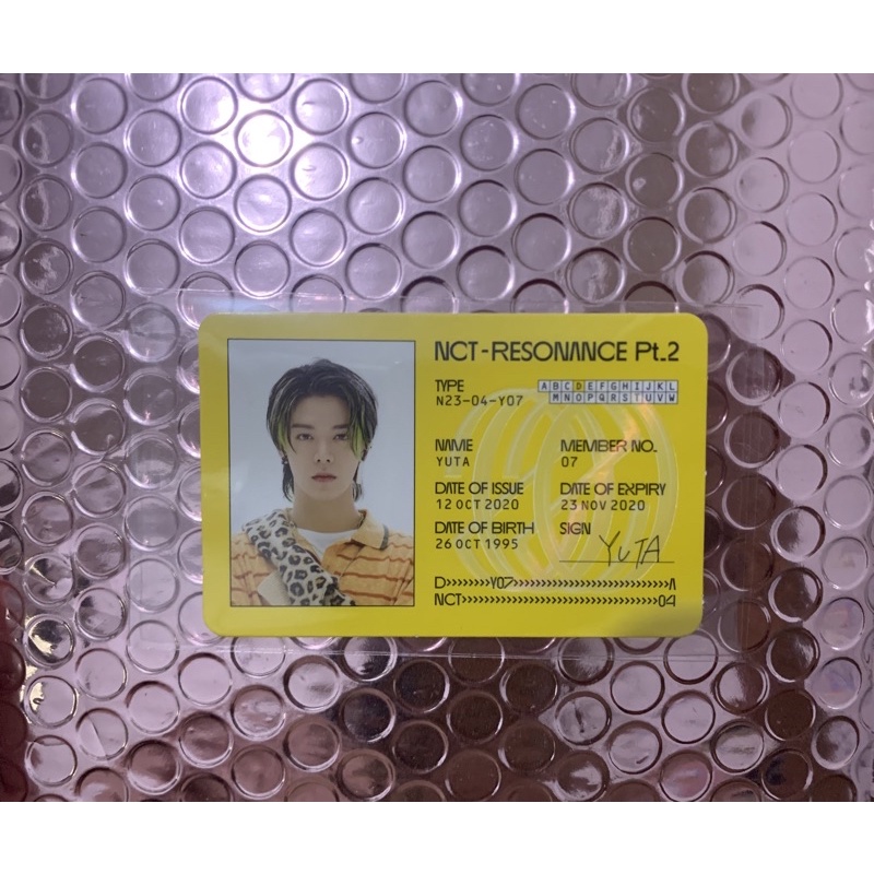 NCT Yuta ID CARD
