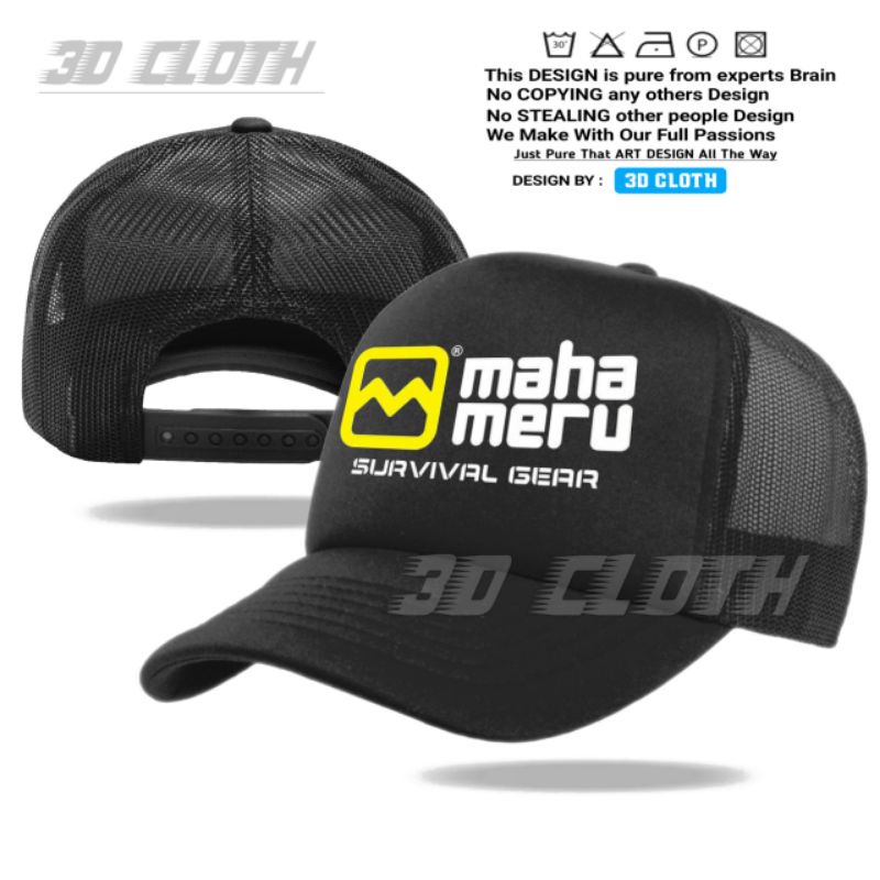 Topi Mahameru Survival Gear Trucker Jaring/Topi Gunung Outdoor Fashion