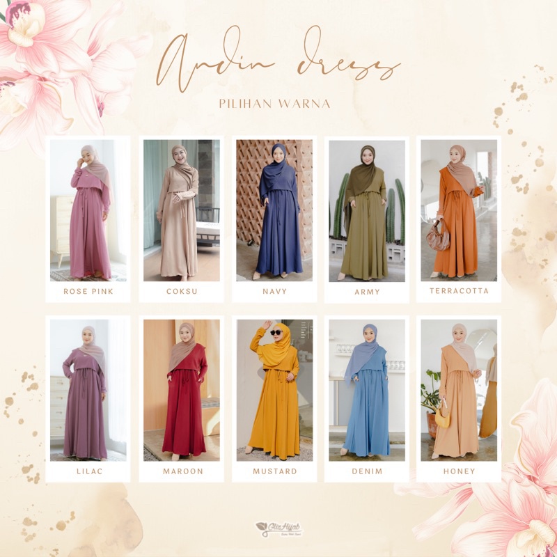 PROMO GlizhHijab - Andin X Ria Ricis Fashion Muslim Terbaru Gamis Busui / Non Busui Maxi Dress