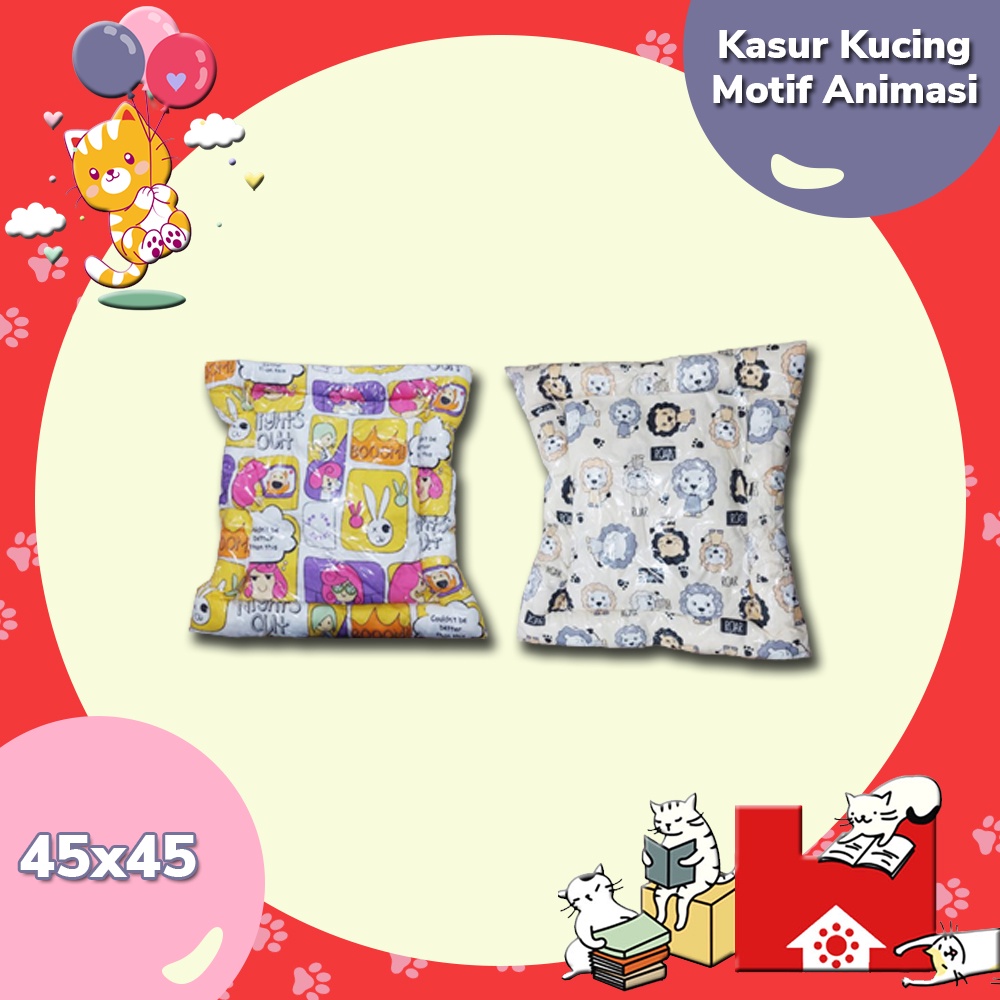 Kasur Kucing &amp; Anjing Motif Animasi 45x45