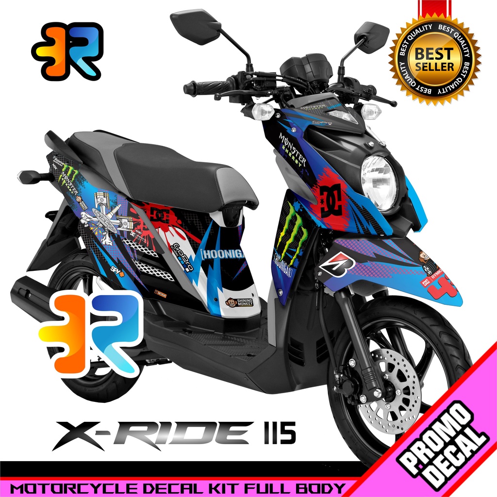 Decal Motor XRide 115 Desain Hoonigan Racing Sticker Decal X-Ride 115 Full Body