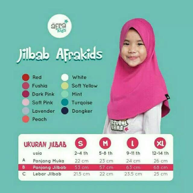 Afra Kids Jilbab JA020 - Kerudung Anak - Jilbab Anak