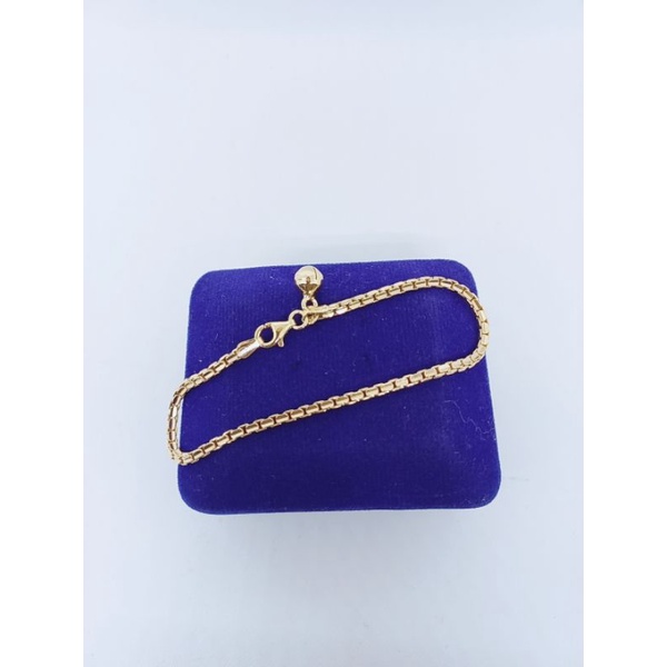 gelang perak925 asli lapis emas/gelang italy santa 1bel/gelang silver 925/gelang fashion wanita