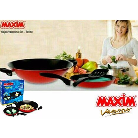 Wajan Maxim Valentino Set Wok Frypan