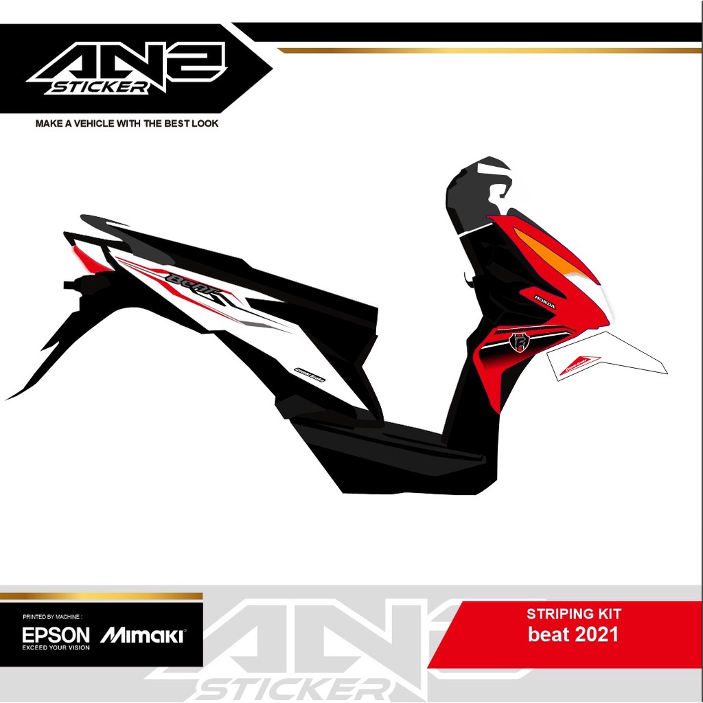 STRIPING STANDAR BEAT ESP 2019 STIKER VARIASI LIST ORI BEAT ESP