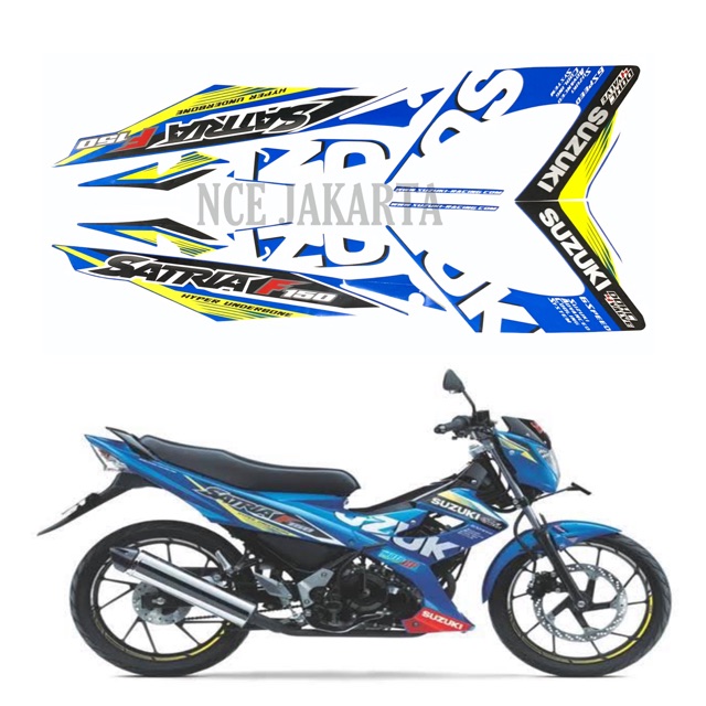 STIKER STRIPING SATRIA F SPESIAL EDITION BIRU 2015