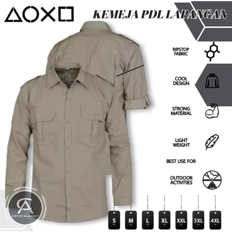 COD Kemeja PDL Lapangan Baju Kerja Outdoor Tactical Hiking Gunung Safety Lengan Panjang